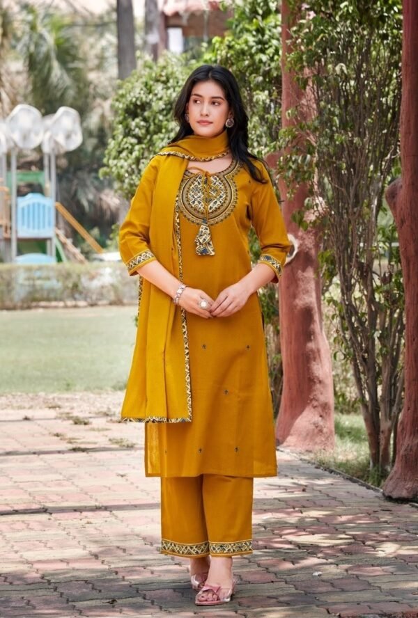 Mustard Stitched Suit
