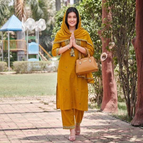 Mustard Stitched Suit
