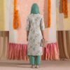 White Printed Stitched Suit