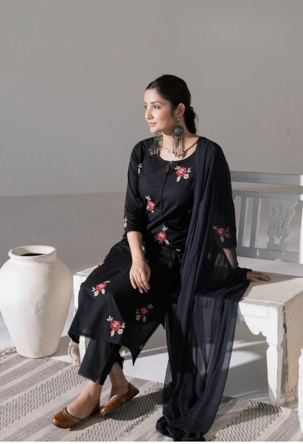 Black Stitched Suit