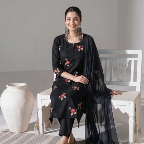 Black Stitched Suit