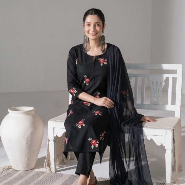 Black Stitched Suit