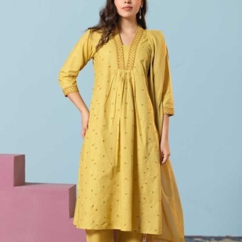 Mustard Yellow Stitched Suit