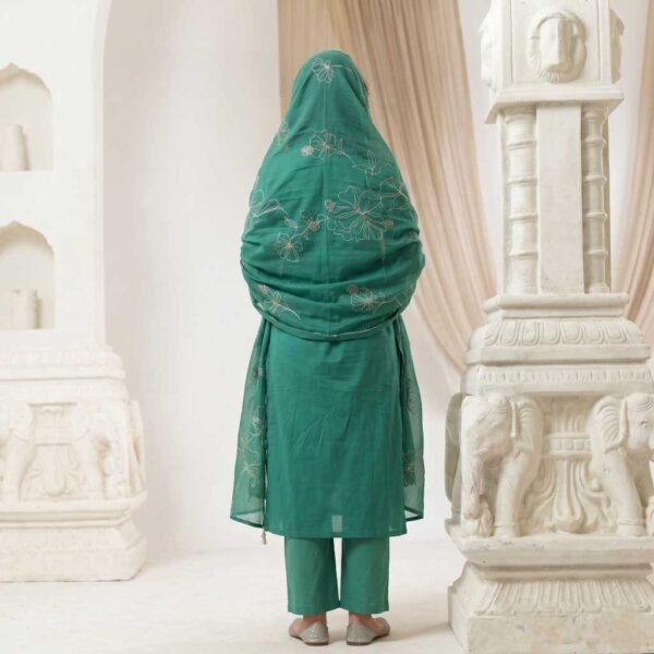 Teal Green Stitched Suit