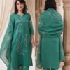 Teal Green Stitched Suit