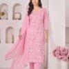 Pink Cotton Stitched Suit