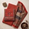 Rust Ajrakh Unstitched Suit