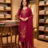 Maroon Stitched Suit