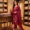 Maroon Stitched Suit