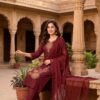 Wine Red Stitched Suit