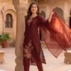 Wine Red Stitched Suit
