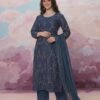 Deep Teal Blue Stitched Suit