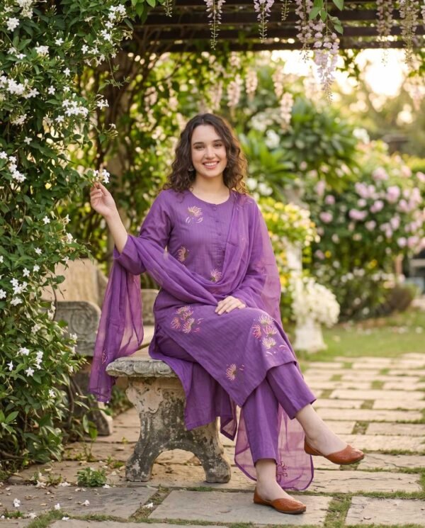 Purple Stitched Suit
