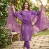 Purple Stitched Suit