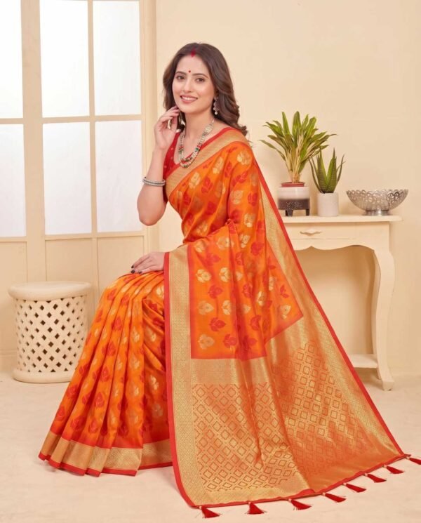 BS002427-4(2) Mustard Silk Saree