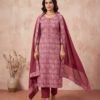 Maroon Pure Cotton Unstitched Suit