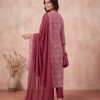Maroon Pure Cotton Unstitched Suit