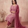 Maroon Pure Cotton Unstitched Suit
