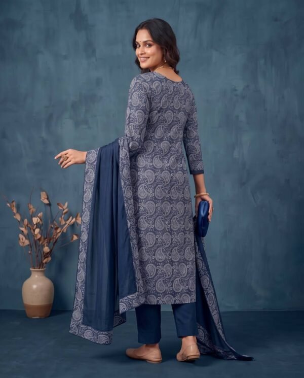 BS002463-2(2) Indigo Pure Cotton Unstitched Suit