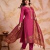 BS002464-2(1) Rani Pure Silk Unstitched Suit