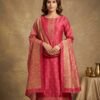 Red Silk Unstitched Suit Red Tusser Silk Unstitched Suit