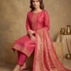 BS002466-1(3) Red Tusser Silk Unstitched Suit