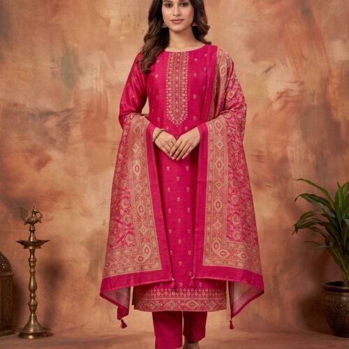 Rani Pure Tusser Silk Unstitched Suit