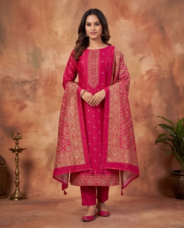 Rani Tusser Silk Unstitched Suit Rani Pure Tusser Silk Unstitched Suit
