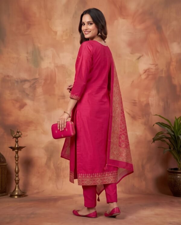 BS002466-2(2) Rani Pure Tusser Silk Unstitched Suit