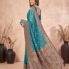 Turquoise Blue Silk Saree