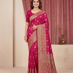 Magenta Pink Silk Saree