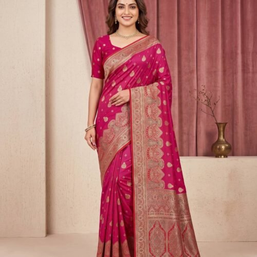 Magenta Pink Silk Saree
