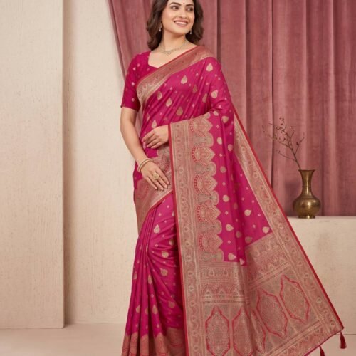Magenta Pink Silk Saree