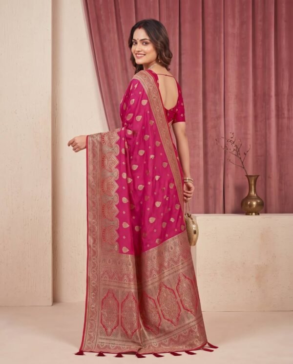 Magenta Pink Silk Saree