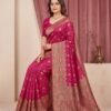 Magenta Pink Silk Saree