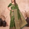 Mehendi Green Silk Saree