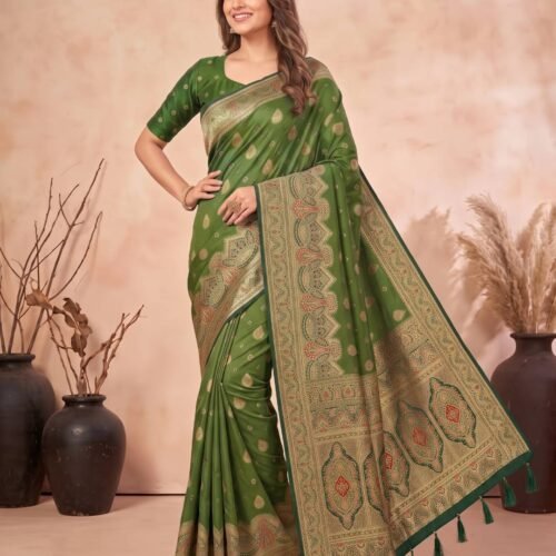 Mehendi Green Silk Saree