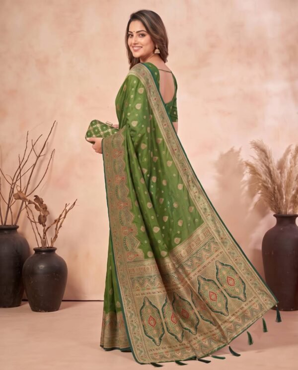Mehendi Green Silk Saree