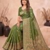 Mehendi Green Silk Saree