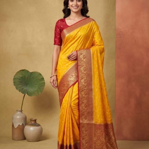 Mustard Yellow Banarasi Silk Saree Mustard Yellow Banarasi Silk Saree
