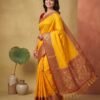 Mustard Yellow Banarasi Silk Saree