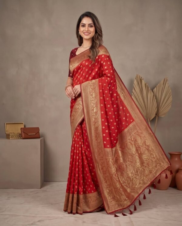 Red Banarasi Silk Saree