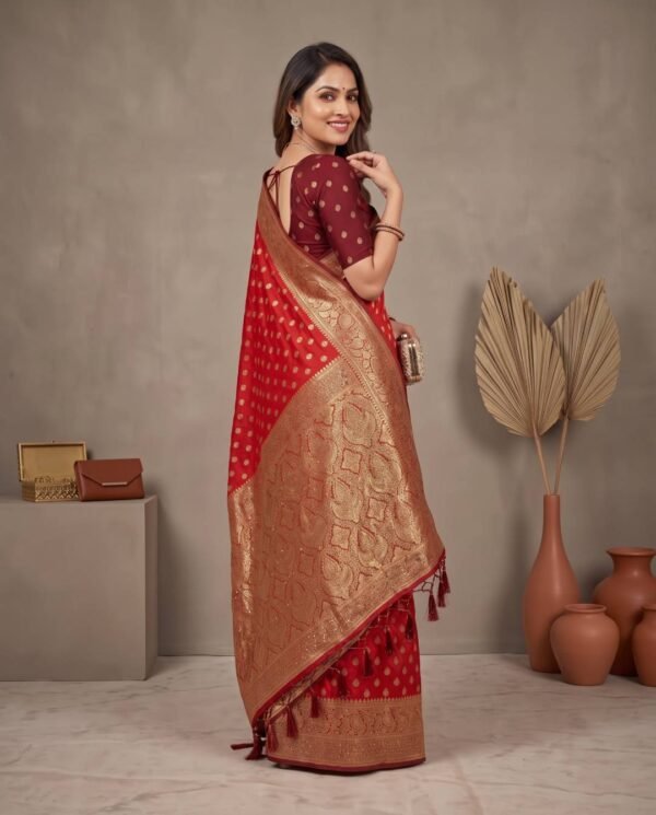 Red Banarasi Silk Saree