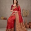 Red Banarasi Silk Saree