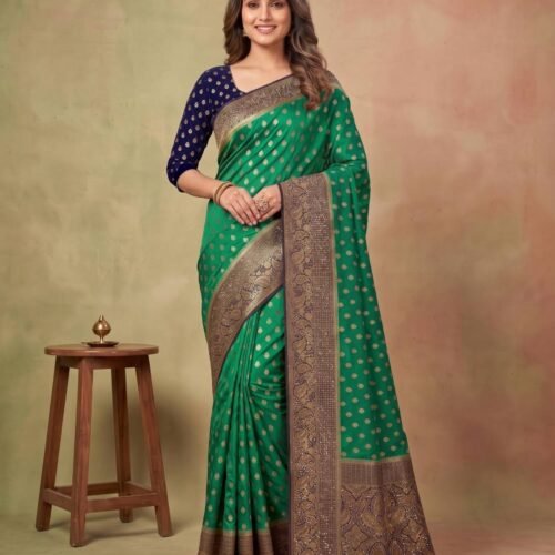 Green Banarasi Silk Saree Green Banarasi Silk Saree