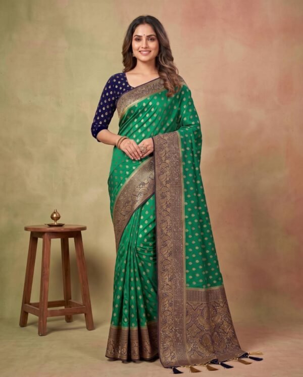 Green Banarasi Silk Saree