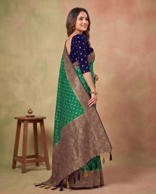 Green Banarasi Silk Saree