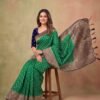 Green Banarasi Silk Saree