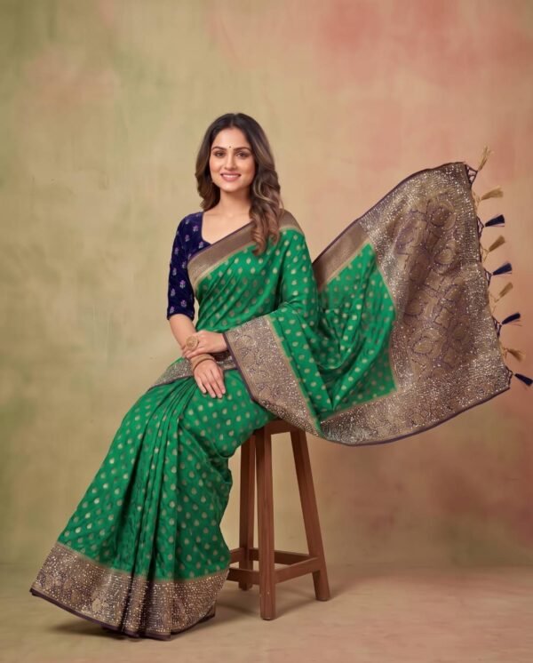 Green Banarasi Silk Saree