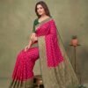 Rani Pink Banarasi Silk Saree